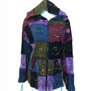 Greater Good Network Patchwork Hooded Sweatshirt S